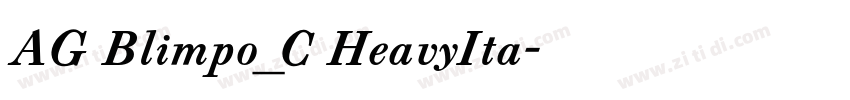 AG Blimpo_C HeavyIta字体转换 AG Blimpo_C HeavyIta字体转换